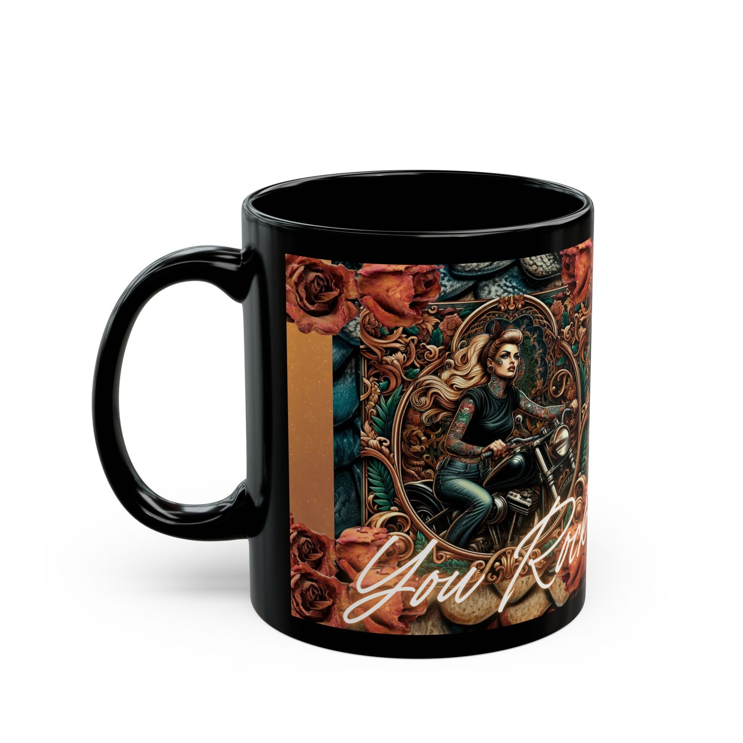 Mug Retro Bikergirl Vintage  Woman