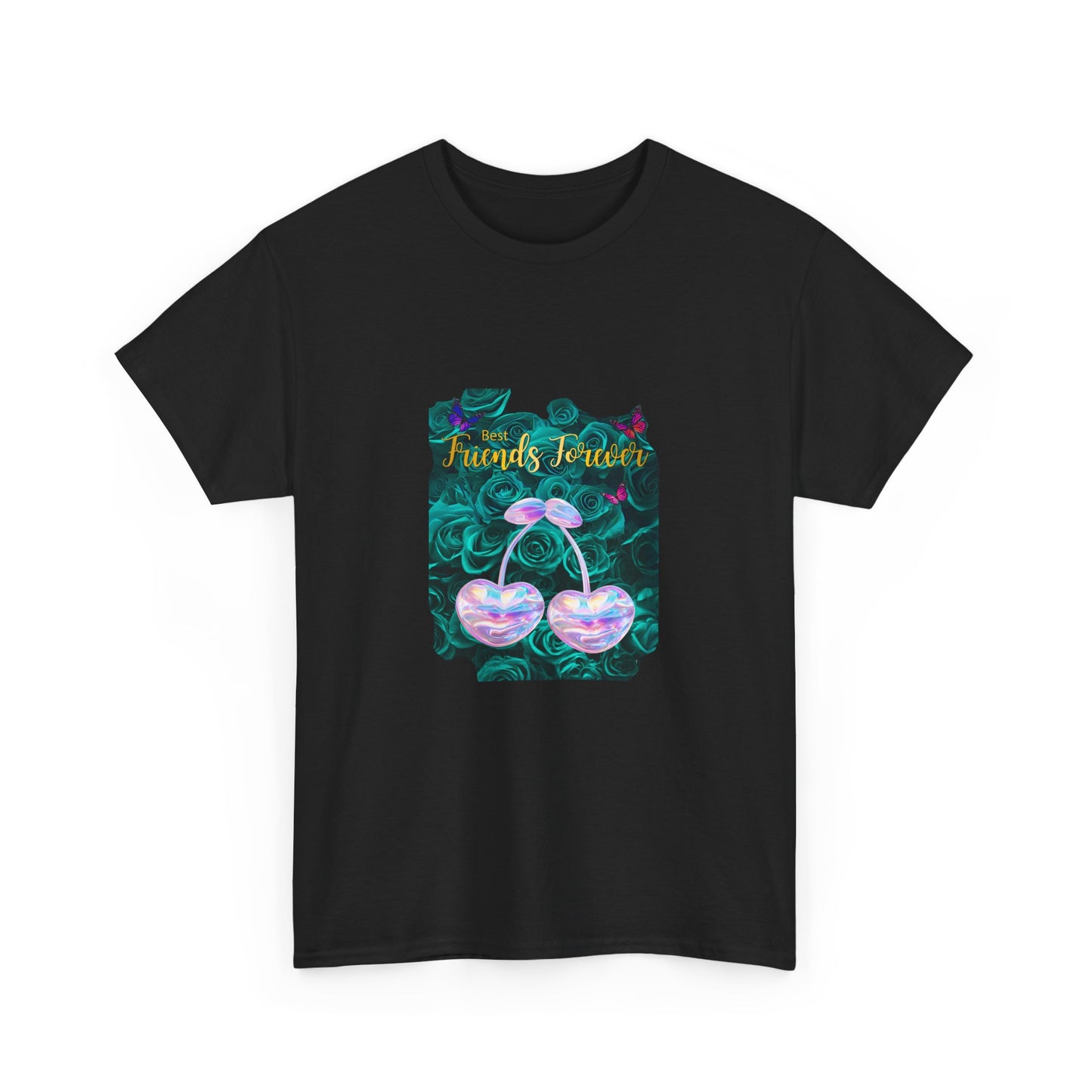 T-Shirt - Best Friends Gold Holographic Cherries