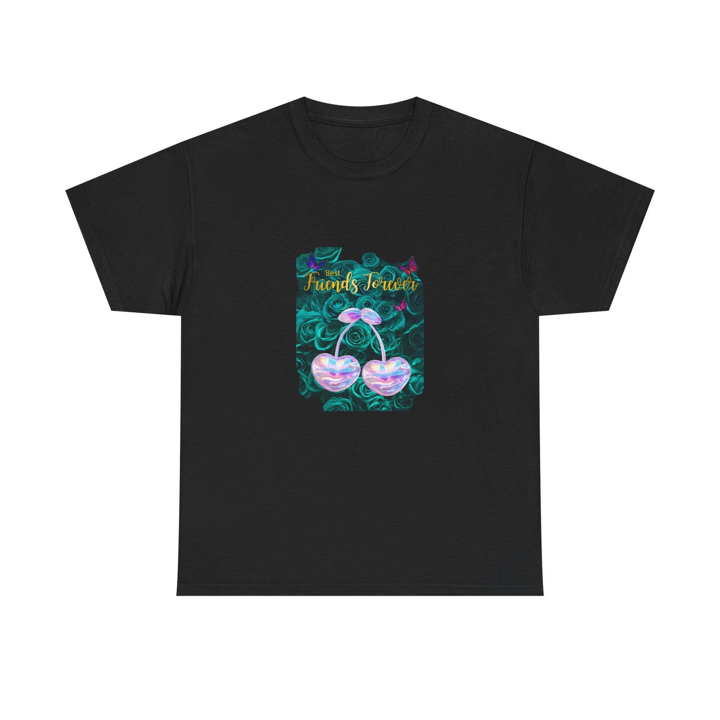 T-Shirt - Best Friends Gold Holographic Cherries