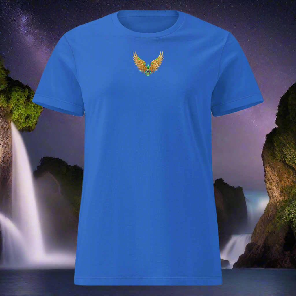 Grote gouden vleugels zacht dames t-shirt