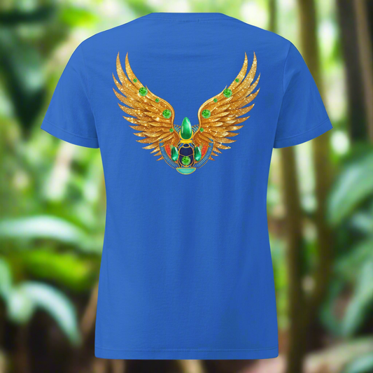 Grote gouden vleugels zacht dames t-shirt